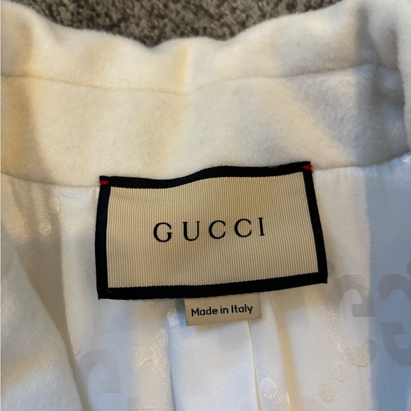 Gucci Double G Embroidery Wool Coat - Picture 3 of 9
